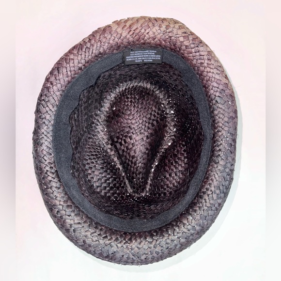 Woven Fedora Hat Black Red Straw Sun Hat Basket Pana… - Picture 6 of 7